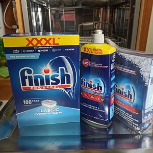 Combo Finish viên rửa + muối + dầu bóng dùng cho máy rửa chén 
